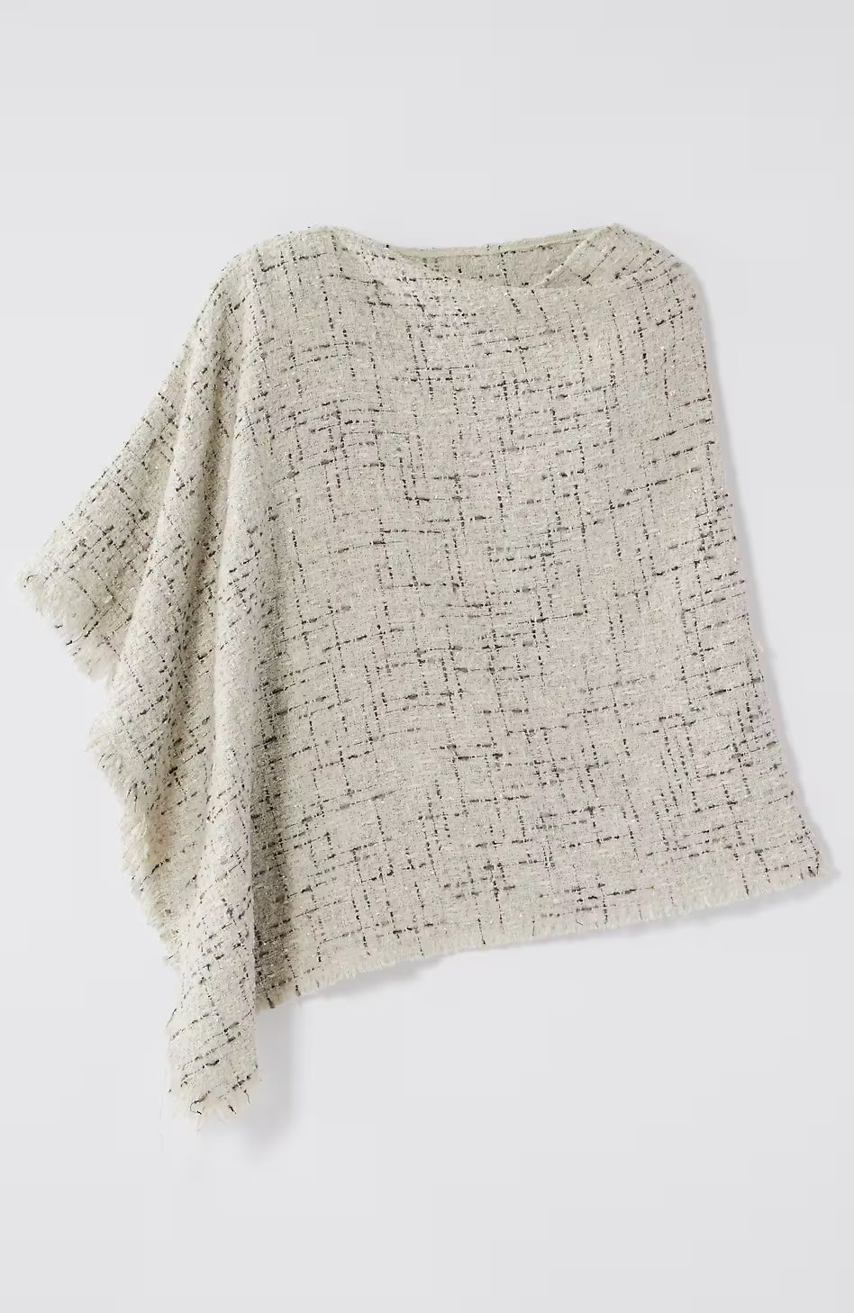 Textured Tweed Poncho