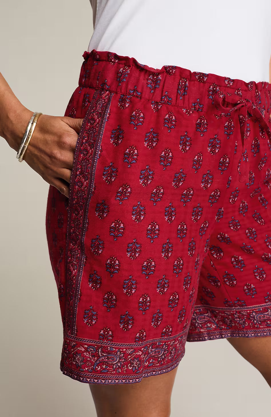 Free-Spirit Paisley Pull-On Shorts