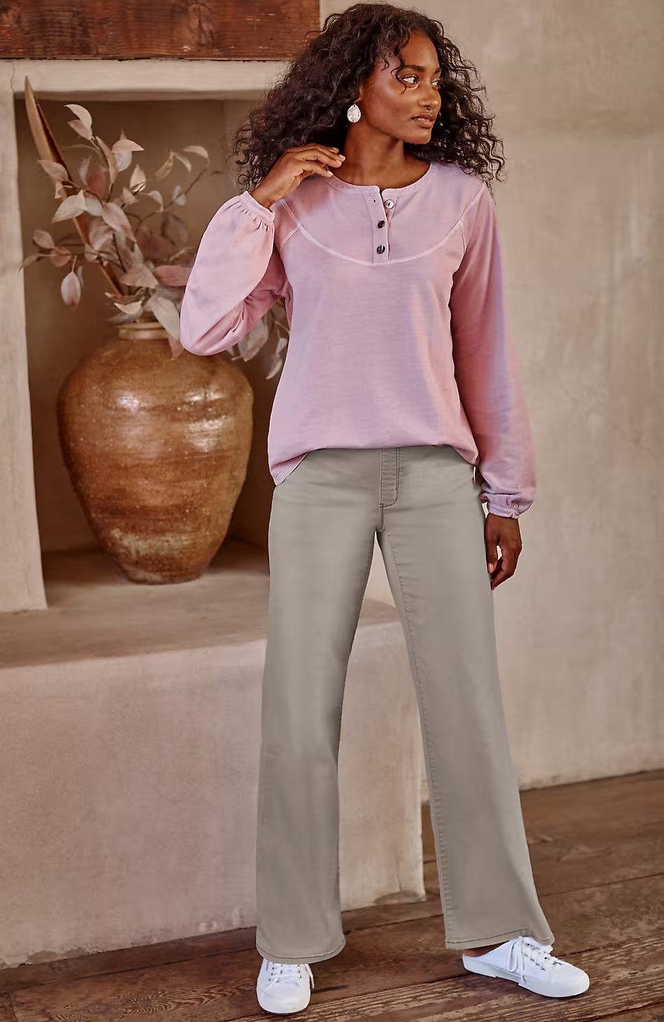 Pure Jill Soft Wide-Leg Jeans