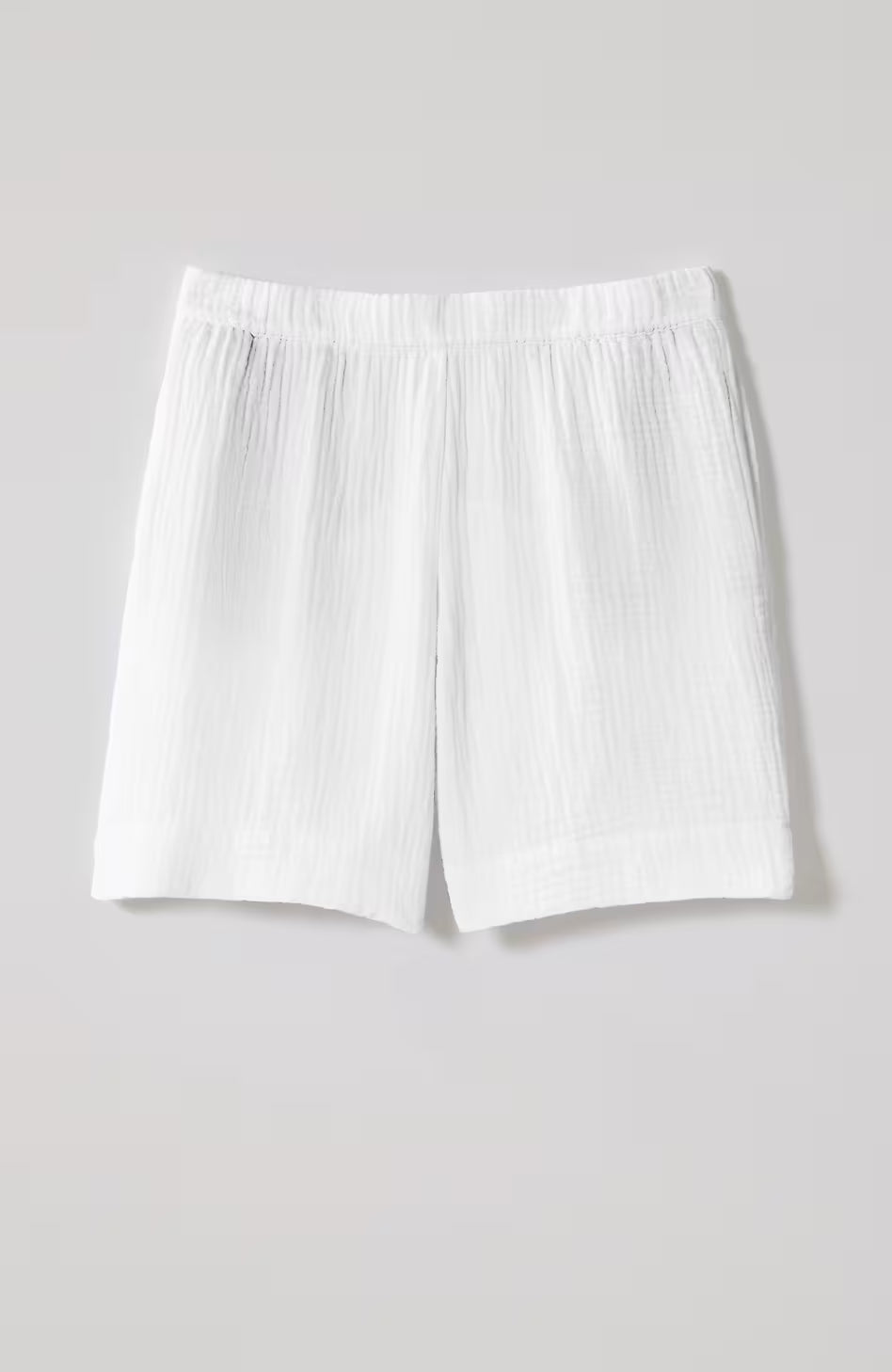 Cotton-Gauze Slit-Hem Shorts
