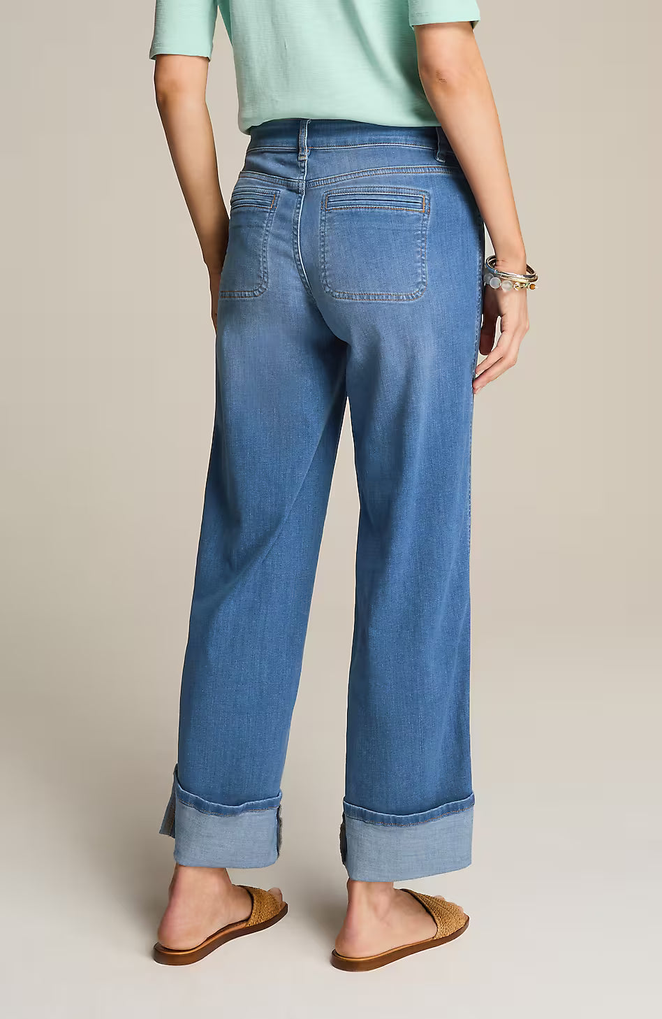 Wide-Leg Cuffed Crops