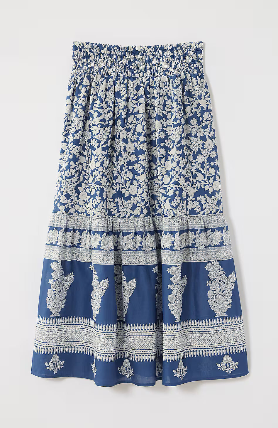 Pure Jill Border-Print Maxi Skirt