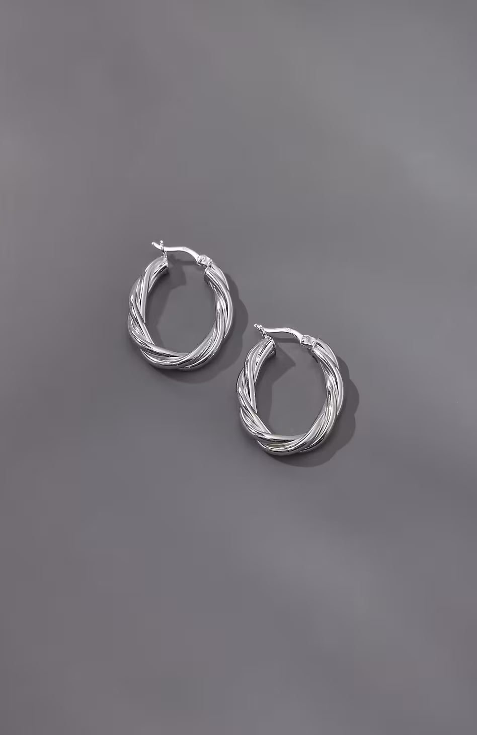 Sterling Silver Twist Hoops