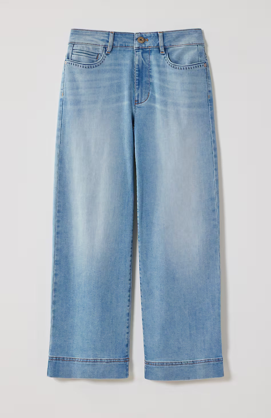 Wide-Leg Cropped Jeans