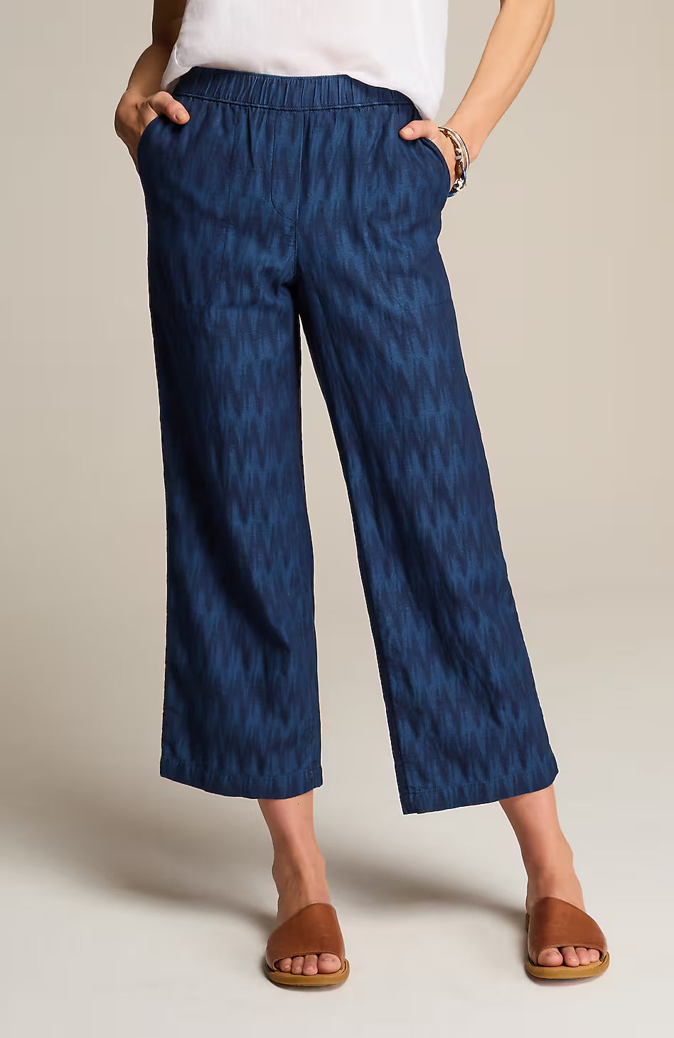 Pure Jill Indigo Dobby Crops