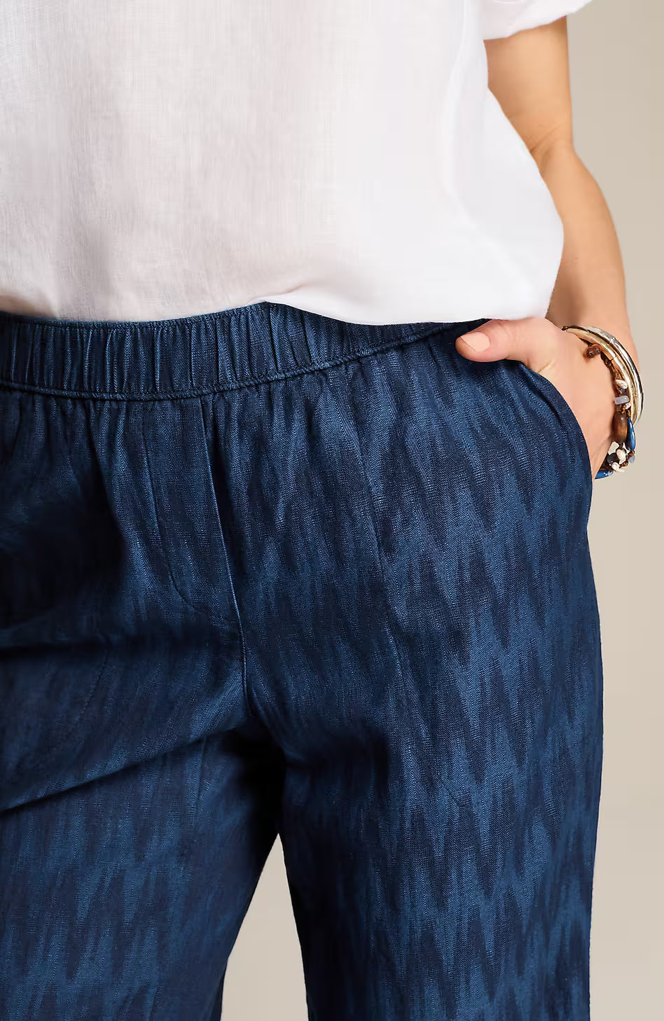 Pure Jill Indigo Dobby Crops