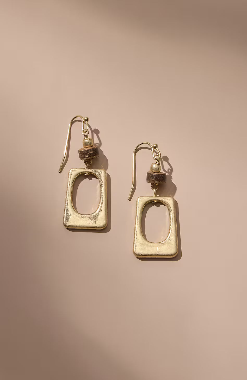 Metal Rectangular Earrings