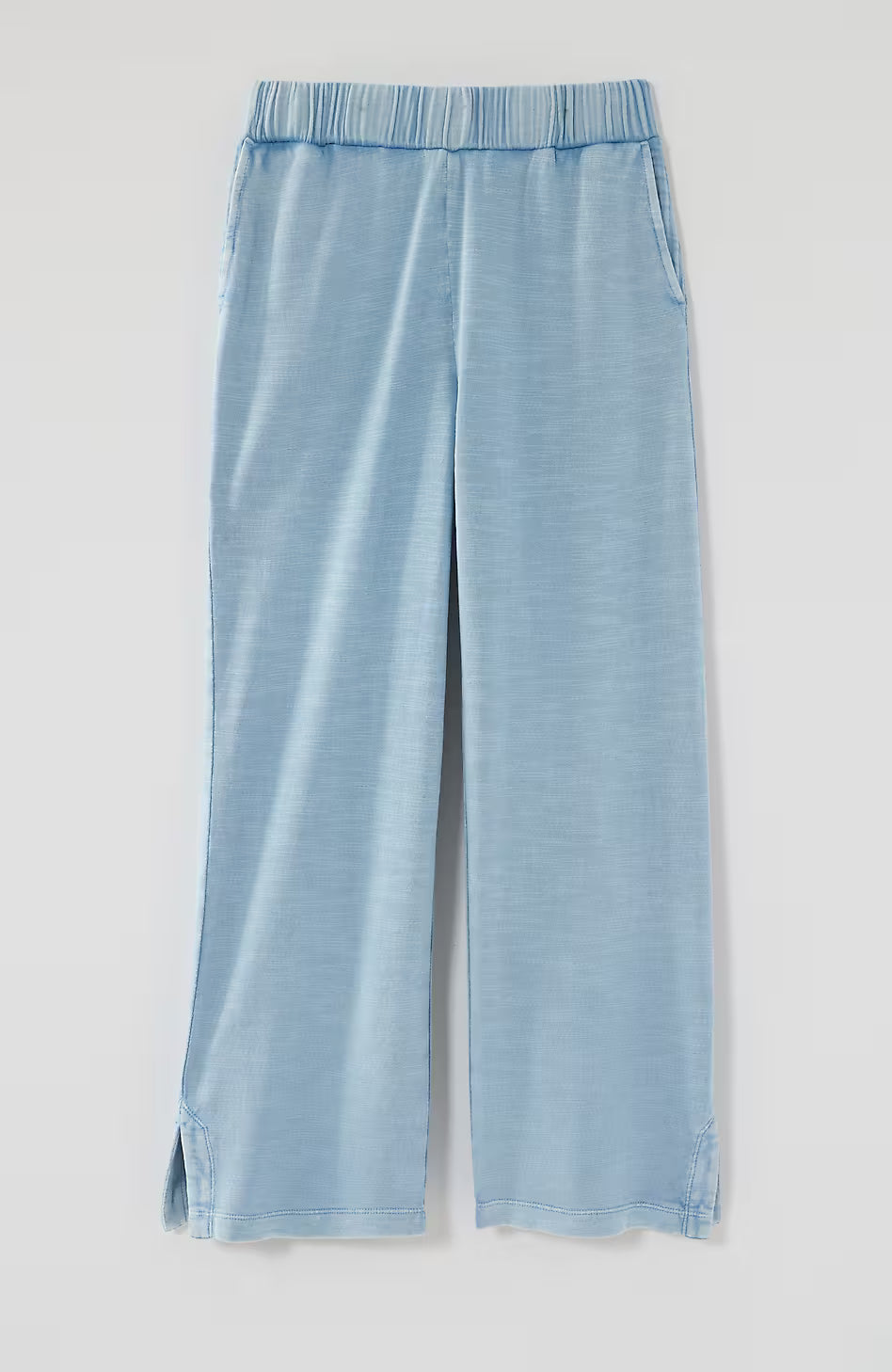 Fit Slub-Terry Garment-Dyed Crops