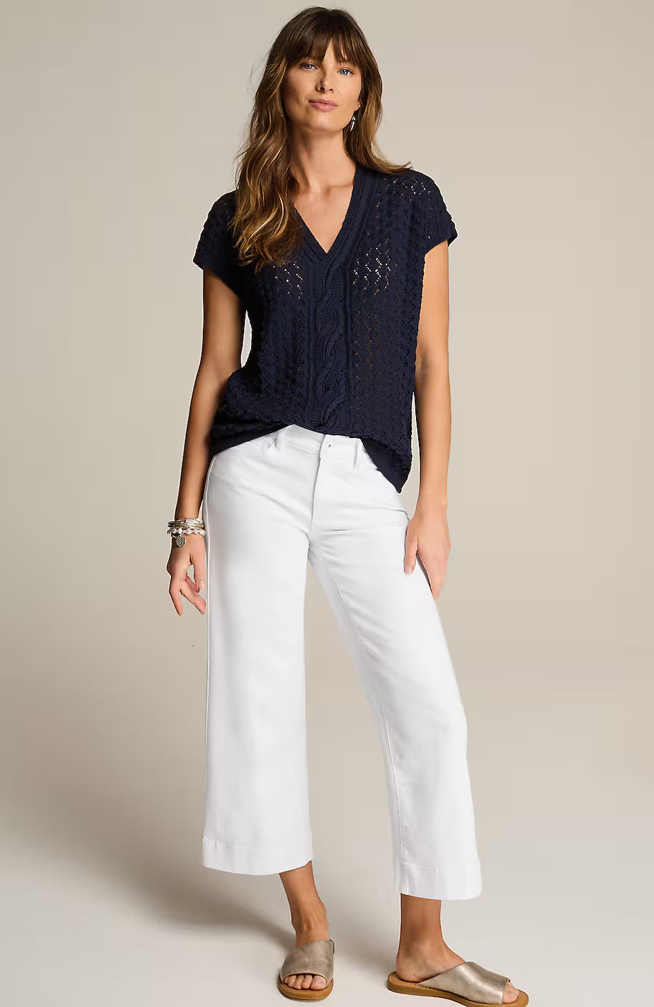 Wide-Leg Cropped Jeans