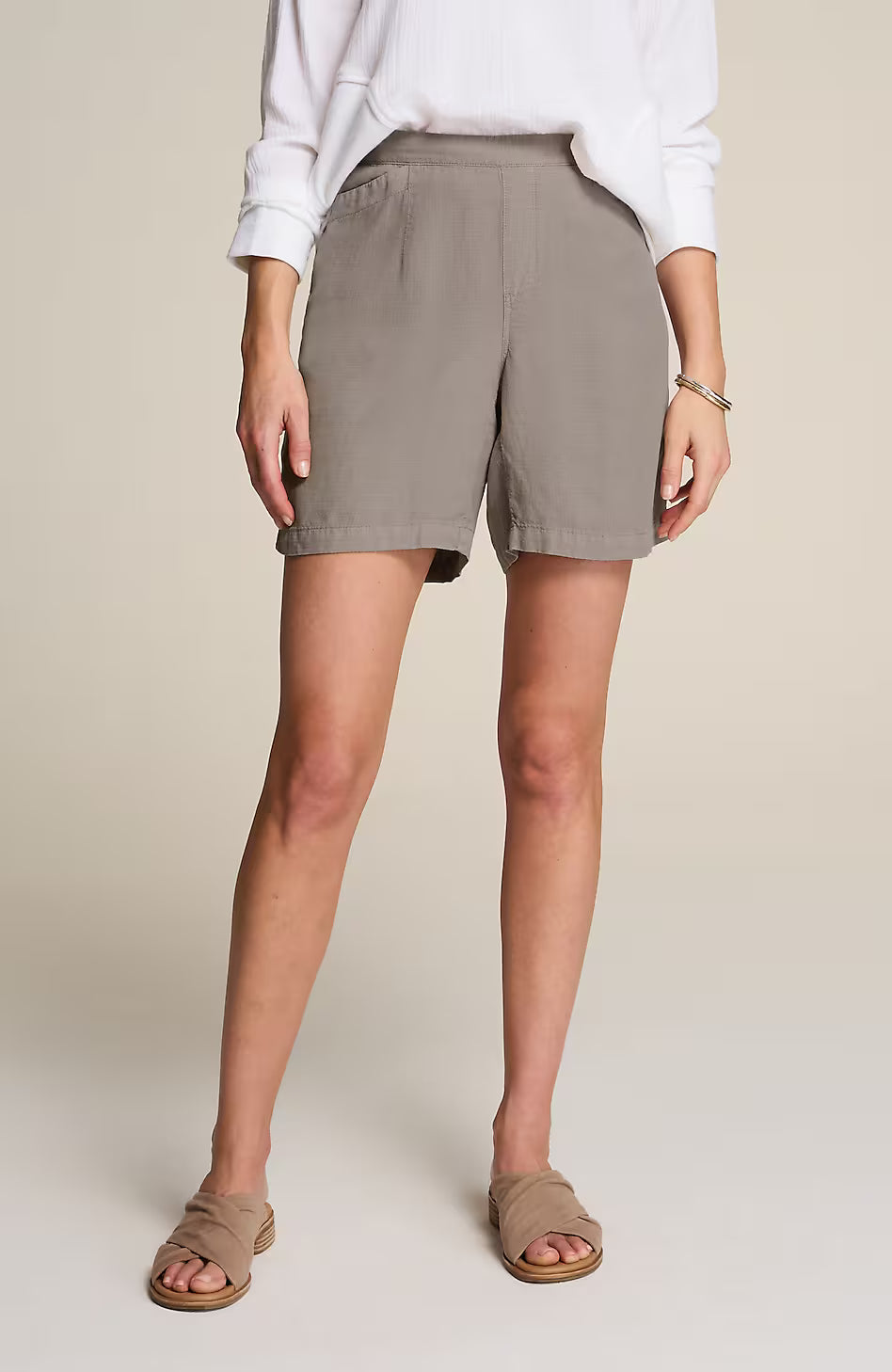 Pure Jill Soft Linen-Blend Shorts